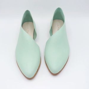 Handmade Mint Green Sevilla Smith Leather Shoes- Size 41